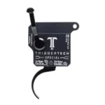 Triggertech Rem 700 Clone 2-Stage, black side view with curved trigger and mounting housing