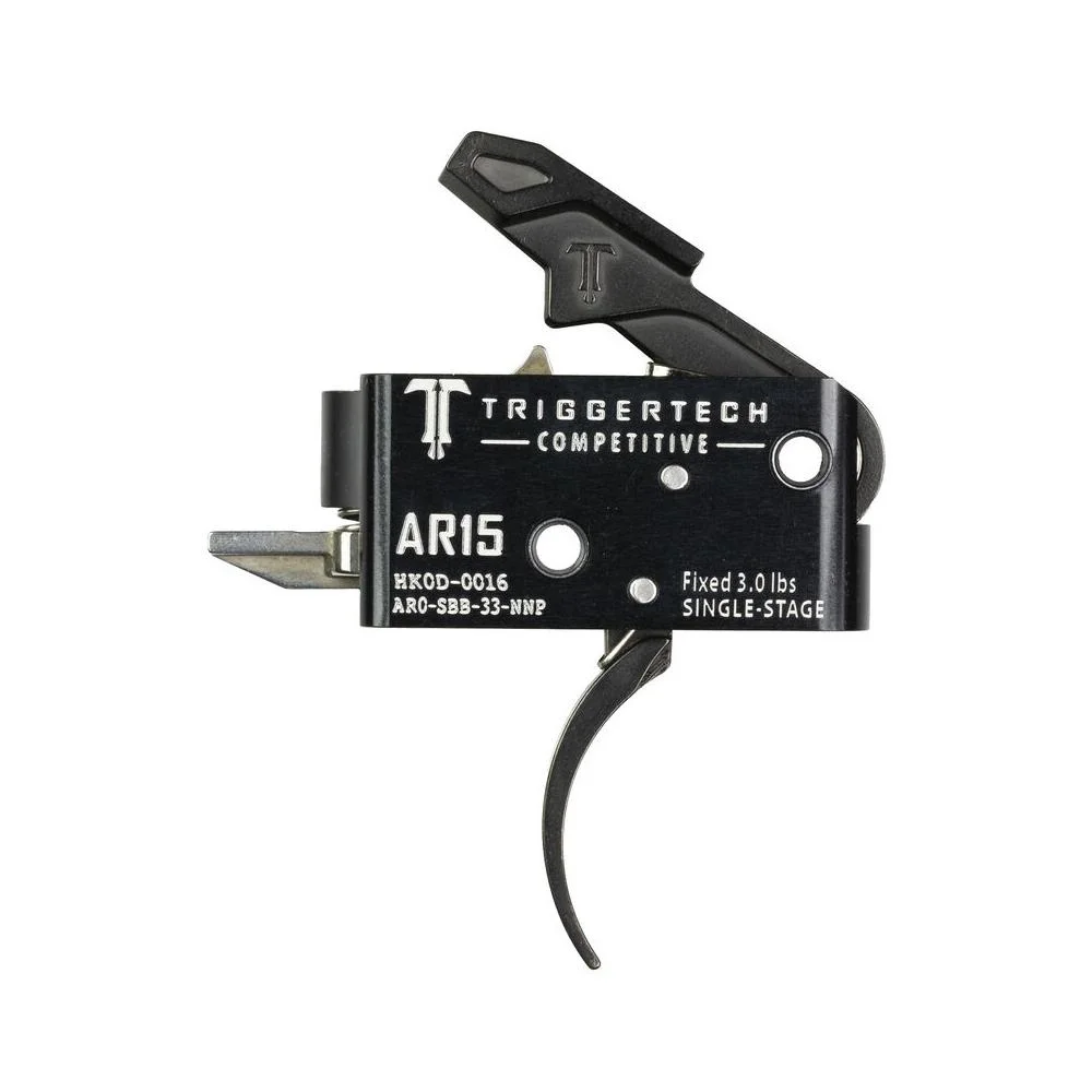 primary-45841 TriggerTech AR15 Single-Stage Competitive Curved Trigger, black side view with curved trigger