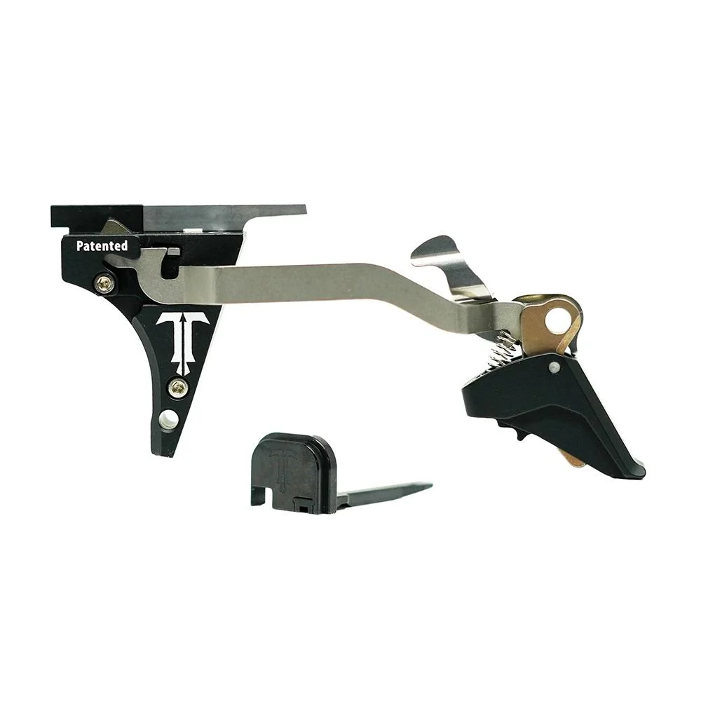 primary-45856 TriggerTech Competitive Special ACE Trigger System, black and silver assembly with gold accents