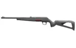 Winchester Repeating Arms WIN XPERT black rifle, right-side view with long barrel and open stock