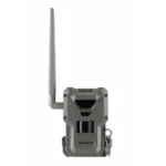 SPYPOINT FLEX-M2 Cellular Trail Camera, front view in gray with tall antenna and mounting loop