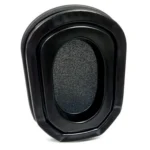 Walker's Gel Filled Ear Pad, front view of black oval cushion with soft fabric center