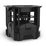 Gsm American Hunter ECON Feeder Kit, black angled front view with protective cage