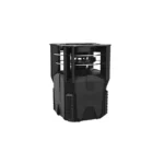 Gsm American Hunter XD-Pro Feeder, black front view with surrounding varmint guard