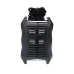 Hunters Specialties Rival Rattle Device, black ribbed device in front view with coiled cord