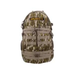 Gsm Muddy Pro Series 1300 Backpack, front view in Mossy Oak Bottomland with webbing straps