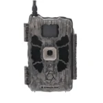 GSM StealthCam Deceptor No-Glo Cellular Trail Camera, grey camo front with antenna and lenses