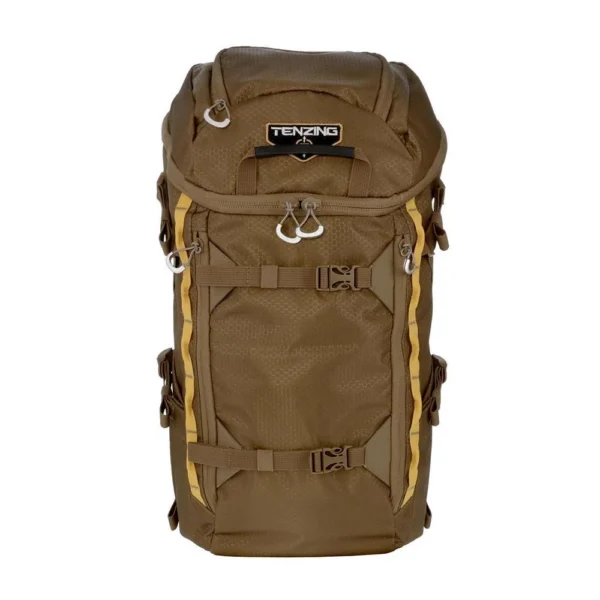 Gsm Tenzing Day Pack 1500 Backpack Buckskin Tan, front view with straps and buckles