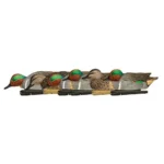 Avian-X Power Butt Kicker Duck Decoy, six painted duck decoys mounted in a row on black bases