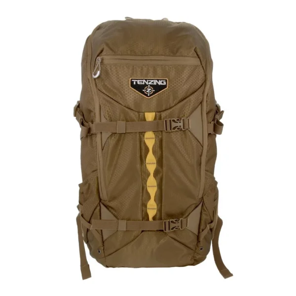 GSM Tenzing Day Pack 2100 backpack, buckskin tan front view with straps and multiple pockets