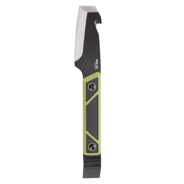SOG Knives Compound Tac-Pry, green and black handle with silver pry-bar blade