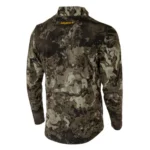 Gsm Muddy TR Lightweight Quarter Zip Shirt, Veil Canyon Grey camouflage rear view