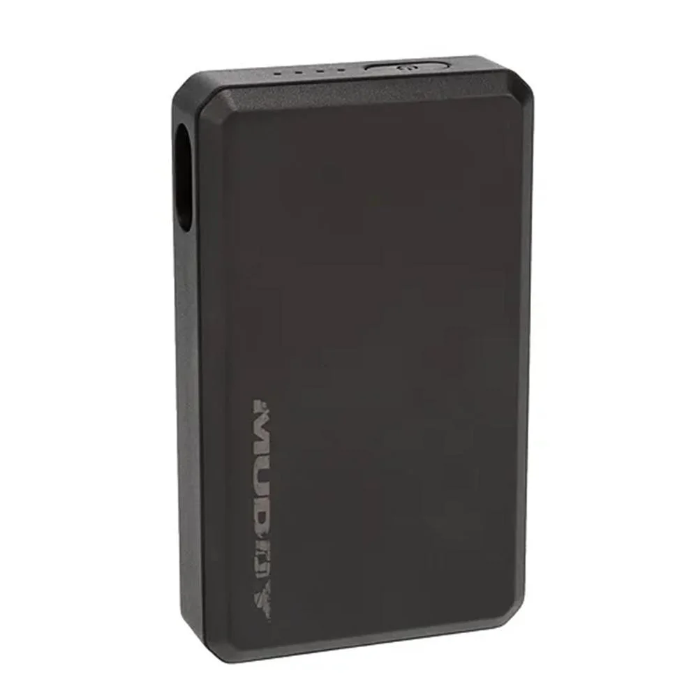 primary-46275 Gsm Muddy Heated Extra Battery Power Bank, black rectangular unit in angled front view