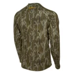 GSM Muddy Base Layer Crew long sleeve shirt in Mossy Oak Bottomland camouflage, back view