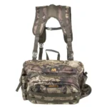 GSM Muddy Pro Series Lumbar 500 Pack, front view of camouflage pack with shoulder straps