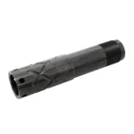 Hunters Specialties Undertaker Pro Choke Tube, dark gray angled view with ports and threaded end