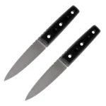 Cold Steel Stickman Holdout two black-handled throwing knives with silver dagger blades