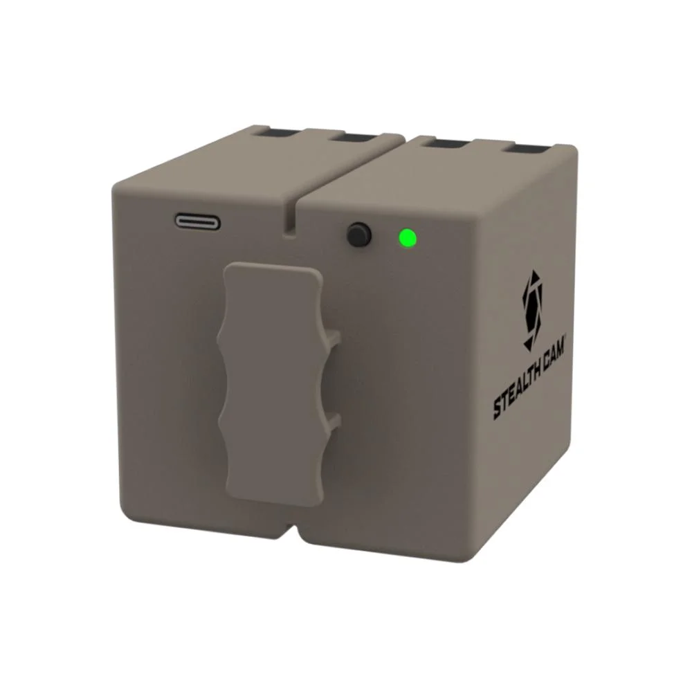 primary-46422 Gsm Stealth Cam FieldMAX Revolver Lithium Rechargeable Cartridge, gray unit with green light