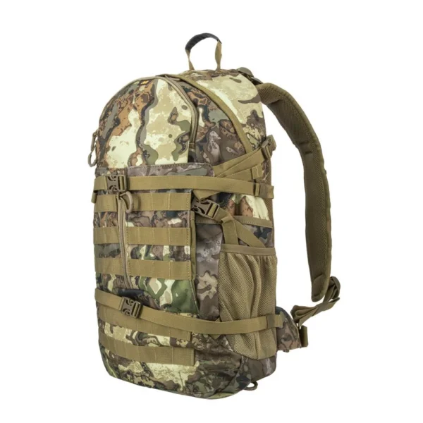 Gsm Muddy Pro Series 1300 Backpack in camouflage, front view with straps and outer pockets