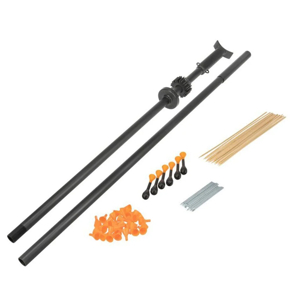 primary-46458 Cold Steel Big Bore .625 Blowgun, black tubes shown with darts and accessories