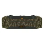 Gsm Muddy UTV Bow Rifle Case, front view in Mossy Oak Bottomland camouflage with black trim