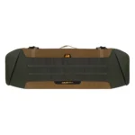 Gsm Muddy UTV Bow Rifle Case, peat moss green and brown soft case in front view