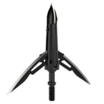 Gsm NAP Killzone RX Cut on Contact Broadhead, black front view with pointed tip and open blades