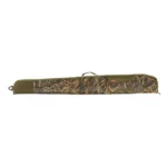 Avian-X Standard Floating Shotgun Case, camouflage side view with olive shoulder strap