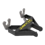 GSM Hawk Helium Climbing Stick Quiver, angled view of two black holders with gray hooks