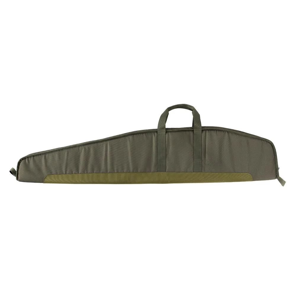 primary-46494 Gsm Muddy Scoped Rifle Case, green side view with carry handles and contrasting lower panel