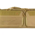 Allen Tac Six Squad Case, open coyote brown case with padded panels, pockets and carry handles