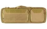 Allen Tac Six Squad Case, open coyote brown case with padded panels, pockets and carry handles