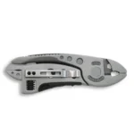 Rock Ridge Outdoors ABKT Cattleman Ranch Hand Multi-Tool, closed silver side view with pocket clip