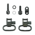 GrovTec Ruger Carbines Swivel Sets, black locking swivels, studs and washers arranged flat