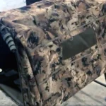 Higdon Outdoors MOmarsh Invisi-Lab Dog Blind in marsh camouflage, close side view