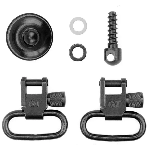 Grovtec Shotgun Locking Swivel Set for Remington 870 Express, black swivels, stud and washers
