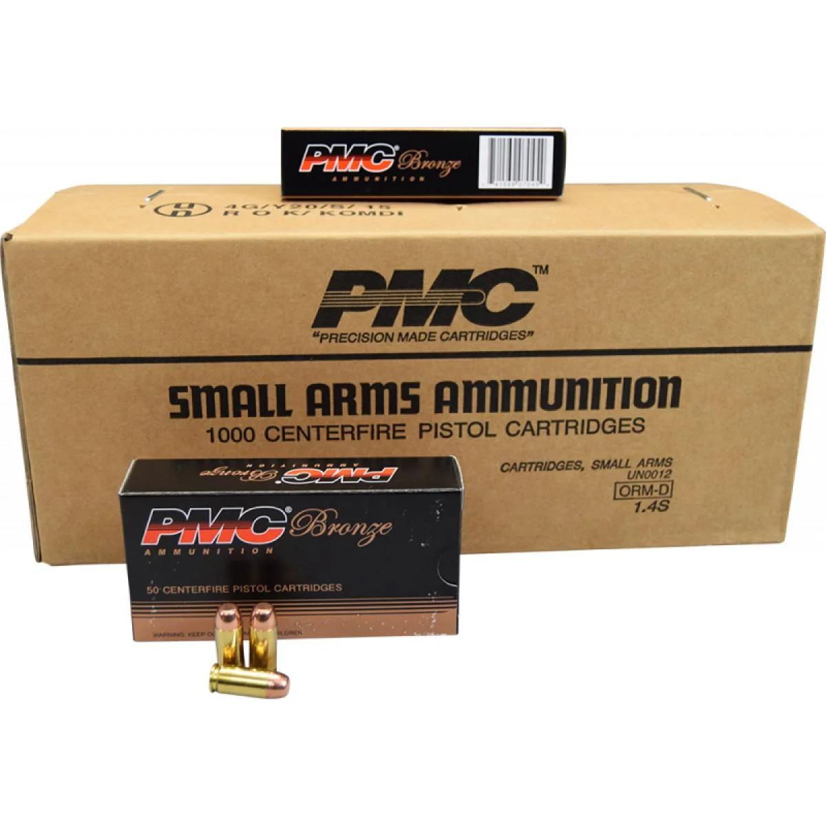 primary-46772 PMC AMMUNITION PMC Bronze Handgun Ammunition .40 S&W 165 gr FMJ 989 fps 1000/case