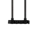 Pure Archery Group TightSpot 5 Arrow Quiver Lite, black front view with two vertical rods