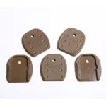 TangoDown Vickers Tactical Magazine Floor Plates for Glock, five tan plates shown front and back