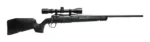 Savage Arms SAV AXIS XP CMPCT, right-side view of black rifle with mounted scope