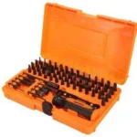 Lyman Master Gunsmith Tool Kit open orange case with driver, bits and accessories
