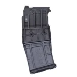 Mossberg 590M Shotgun Magazine, black polymer magazine with molded panels, front view