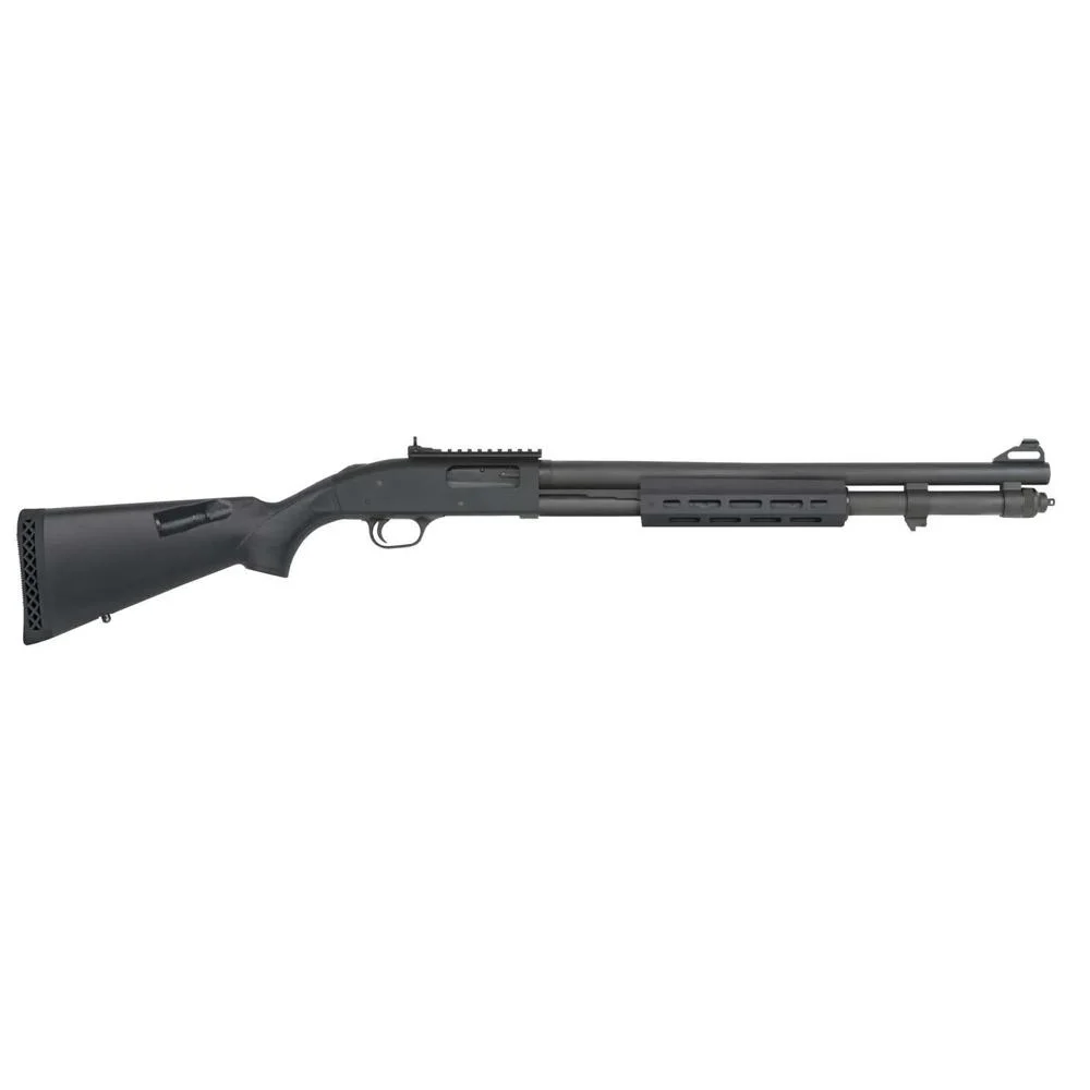 primary-46933 Mossberg MSBRG 590A1 M-LOK +4STK GRS, black shotgun in right-side view