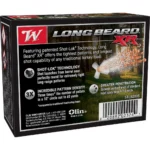 Winchester Ammunition WIN LB XR TRKY, black Long Beard XR box, rear view
