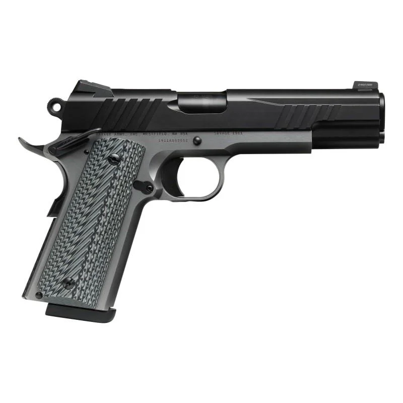 primary-46952 Savage Arms Savage 1911 Gov't Style Handgun 9mm Luger 10rd Magazines (2) 5" Barrel Black and Stainless
