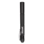 Nightstick Aluminum Mini-TAC Flashlight slim black flashlight with pocket clip, front view