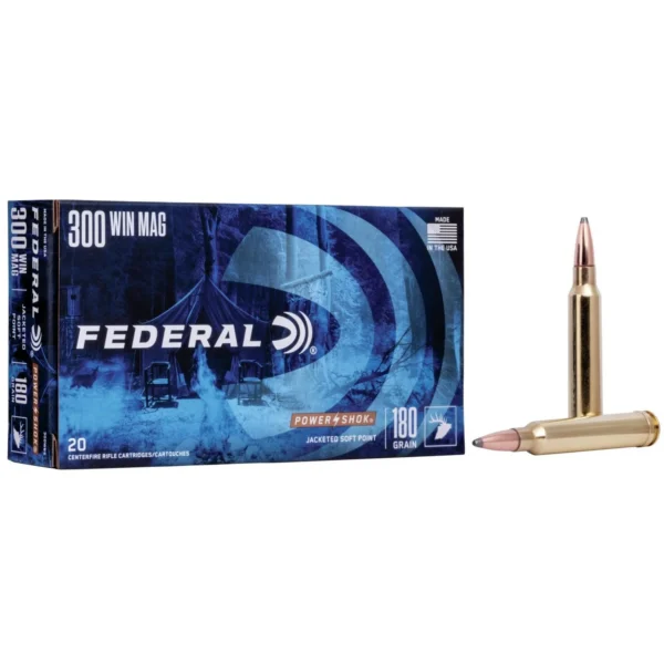Federal Cartridge Co. Federal Power-Shok Rifle Ammunition .300 Win Mag 180 gr SP 2960 fps - 20/ct