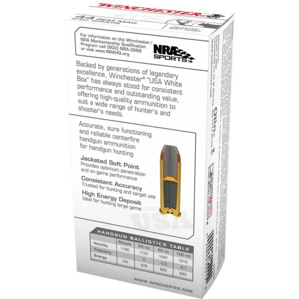 Winchester Ammunition Winchester USA Handgun Ammunition .44 Mag 240 gr JSP 50/ct