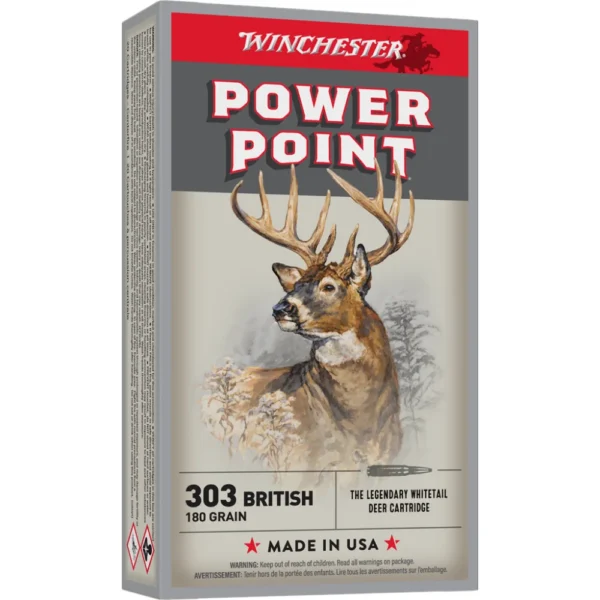 Winchester Ammunition Winchester Super-X Power Point Rifle Ammunition .303 British 180 gr. PSP 2460 fps 20/ct