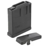 MAG RUGER AI STYLE, black magazine with detached base plate in angled front view